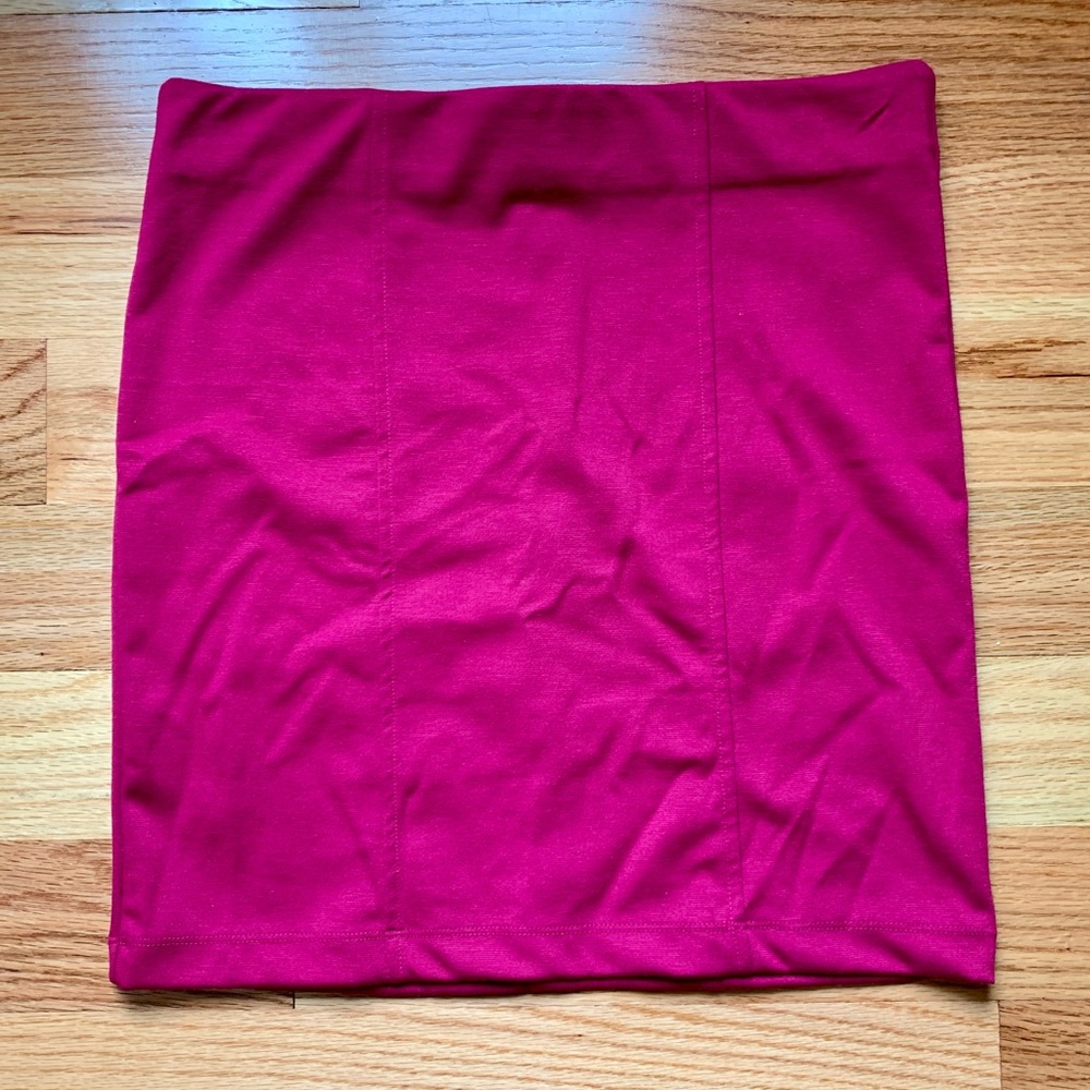 Forever 21 Maroon/Burgundy Skirt Size L
